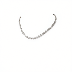 สร้อยคอเทนนิสเพชรคุณภาพสูง 2 มม. ทองคำขาว 10K เพชรเลี้ยงในห้องปฏิบัติการ ได้รับการรับรอง IGI ความใส VVS สร้อยคอสวยงามสำหรับผู้หญิง ขายดีที่สุด - Product Image 1