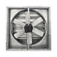 Extracteur d'air industriel mural de type boîte, tailles super variables de 200 mm à 1750 mm, pour la ventilation des serres avicoles, ventilateur EC