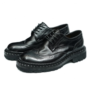 Zapatos de Cuero Casuales de Negocios de Alta Gama con Suelas de Goma para Hombre. Zapatos Retro Británicos con Cordones Antideslizantes para Primavera/Verano - Product Image 1