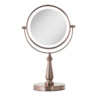Miroir cosmétique sur pied moderne et élégant, personnalisable, design décoratif artisanal pour la décoration intérieure, logo et taille sur mesure