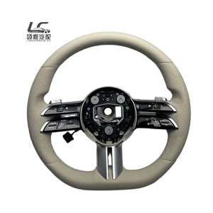 Volante Deportivo de Fibra de Carbono y Cuero Genuino Marrón, Venta al Por Mayor de Fábrica, para Mercedes-Benz W212 E300 G500, Ajuste Universal - Product Image 1