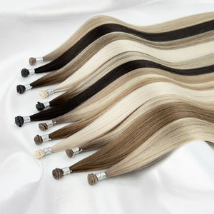Extensions de cheveux vierges russes 100% naturels, invisibles, sans couture, à <span class=keywords><strong>trame</strong></span> fine <span class=keywords><strong>et</strong></span> plate, double épaisseur, luxe, Genius Weft, vente en gros - Product Image 2