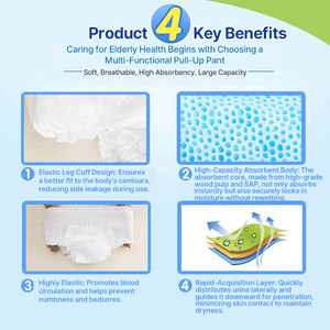 Pannolini per Adulti Kaida Taglia Media in Fibra di Bambù Traspiranti Neutralizzatori di Odori per Donne Mercato Arabo - Product Image 5