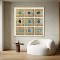 Peinture sur toile 3D abstraite décorative moderne en feuille d'or, faite à la main, haut de gamme, pour salon