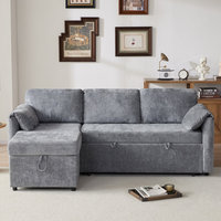 Bestseller Multifunktionales Modernes 3-Sitzer Wohnzimmer-Schlafsofa aus Stoff mit Stauraum für Hotelnutzung