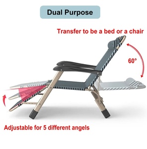 Chaises longues pliantes en métal légères et réglables, <span class=keywords><strong>pas</strong></span> chères, en gros, chaises longues zéro gravité pour la <span class=keywords><strong>plage</strong></span> - Product Image 6