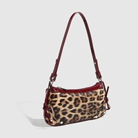 Sac à bandoulière léopard pour femme, sac rétro à porter sous le bras, sac à main quotidien tendance en cuir, sacs pour femmes