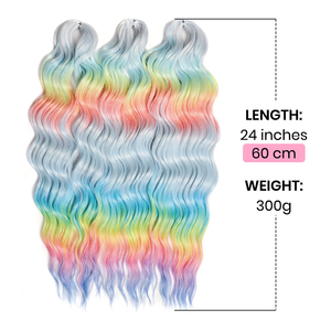 Extension per trecce all'uncinetto sintetiche ad alta temperatura per donna - Alta densità 200% anti-caduta - Product Image 2