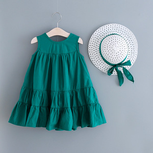 Vestido de Verano 2022, Estilo Informal, de Algodón, sin Mangas, Corte en A, para Niñas de 2 a 6 Años - Product Image 1