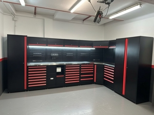 Armoires de <span class=keywords><strong>garage</strong></span> modulaires flexibles, poste de travail, chariot à outils, 352 pièces, outils de réparation automobile, acier robuste, OEM - Product Image 6