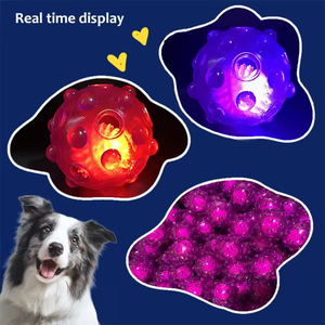 LED Işıklı İnteraktif Köpek Oyuncak Topu Otomatik Dönen USB Şarjlı Evcil Hayvan Oyun Topu İç Mekan Gece Eğlencesi İçin - Product Image 3