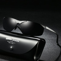 Gafas de Sol Polarizadas de Media Montura para Hombre, Estilo Urbano, Metálicas, para Conducir