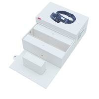 Boîte de présentation de montre à bracelet en papier artistique carré écologique de haute qualité OUV, boîte cadeau premium