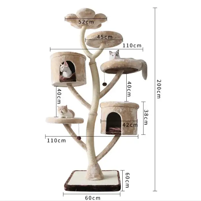 Hot Selling Natural Paradijs Cat Tree Pet Houses Meubelen Met Fabrieksprijzen