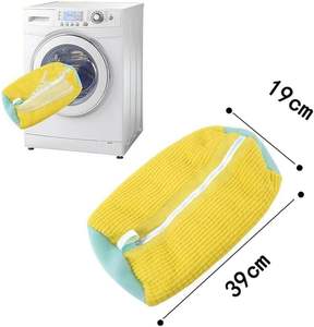 Sac à linge pour chaussures pour lave-linge, sacs de lavage réutilisables en chenille pour baskets, chaussures de sport et articles délicats, protection à 360° - Product Image 2