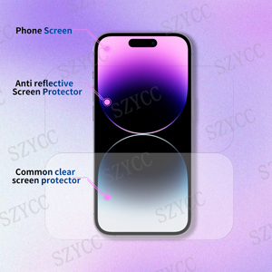 ฟิล์มกันรอยกันรอยสำหรับ <span class=keywords><strong>iPhone</strong></span> 14 13 12 <span class=keywords><strong>11</strong></span> <span class=keywords><strong>PRO</strong></span> <span class=keywords><strong>MAX</strong></span> ป้องกันการสะท้อนแสงสูงโปร่งใสเพิ่มความต้านทานแสงแดด - Product Image 6