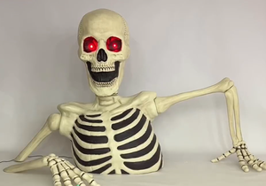 Décorations de cour de jardin en plein air Squelette à grosse tête Ornements de demi-corps de 9 pieds Halloween <span class=keywords><strong>Chambre</strong></span> <span class=keywords><strong>des</strong></span> <span class=keywords><strong>secrets</strong></span> Set Props Haunted - Product Image 5