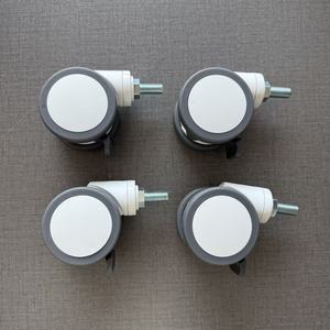 Roues pivotantes doubles en plastique pour équipement médical, 3/4/5 pouces, axe fileté, silencieuses - Product Image 5