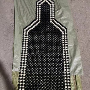 Coussin de siège de voiture en perles de bois rectangulaire, respirant, en bambou, pour massage et soutien lombaire, idéal pour chaise et véhicule - Product Image 1