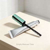 Nouvelle conception, contenants cosmétiques personnalisés imprimés en PETG, emballage de maquillage, tubes pour gloss à lèvres, baume à lèvres, mascara, tubes vides de 25 mm de diamètre