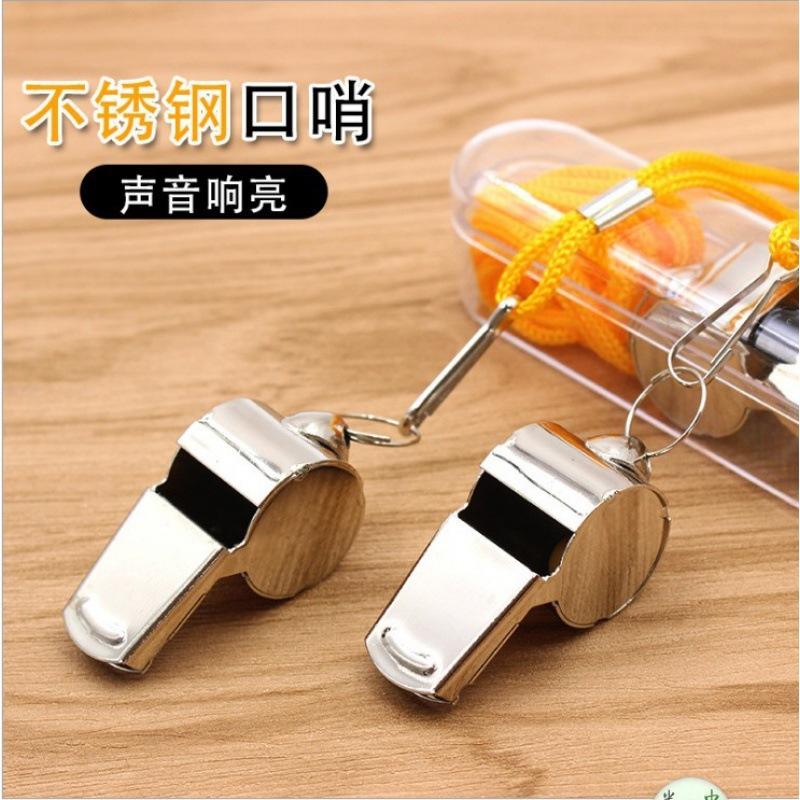 2 boîtes à sifflet en acier inoxydable