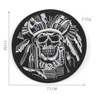 Patchs brodés à repasser à motif de crâne assortis pour vêtements