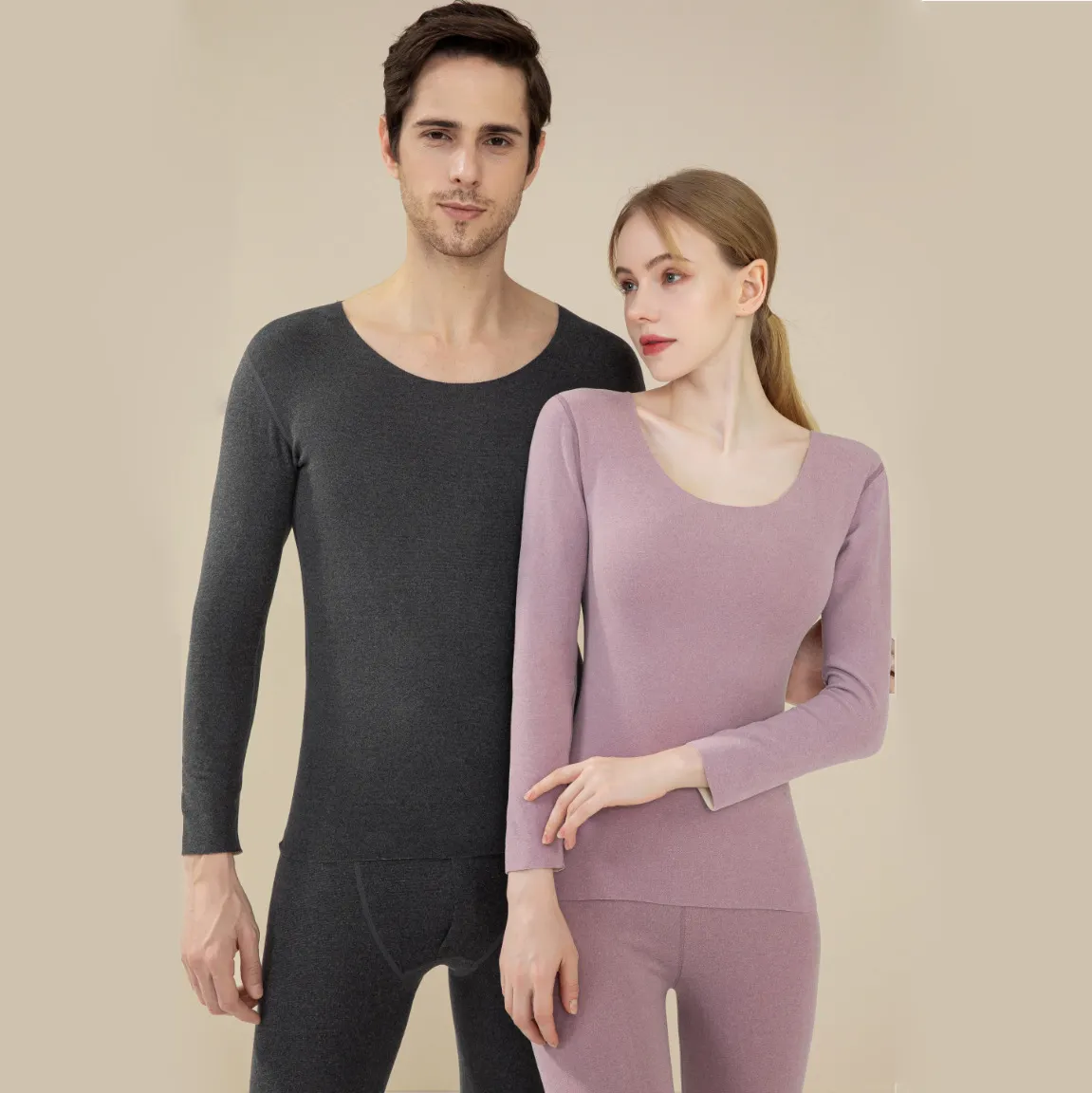 Wholesale Thermal Inner Clothes for Women and Men 2 Pieces Sets For Thermal Underwear Winter Wear
