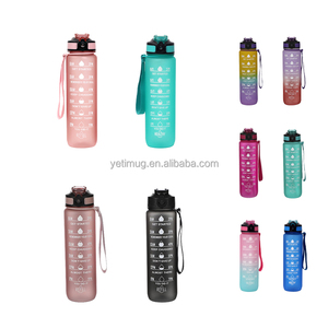 Cá Nhân 32 oz Tritan chai nước bằng nhựa rò rỉ bằng chứng BPA miễn phí thể dục thể thao motivational phụ kiện lần uống rơm cho - Product Image 4