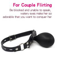 Bâillon buccal gonflable en silicone liquide, balle à bouche ouverte, jouet sexuel pour adultes, accessoire de bondage et de flirt passionné