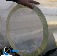 Tube en plastique acrylique transparent de grand diamètre personnalisé Ning E-Plastics, tuyau en PMMA