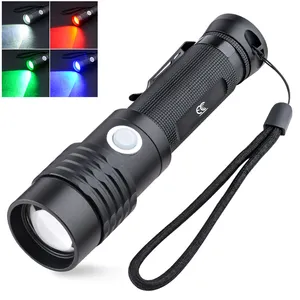 4 Colors In 1 Zoom Focusing Flashlight With Power Bank