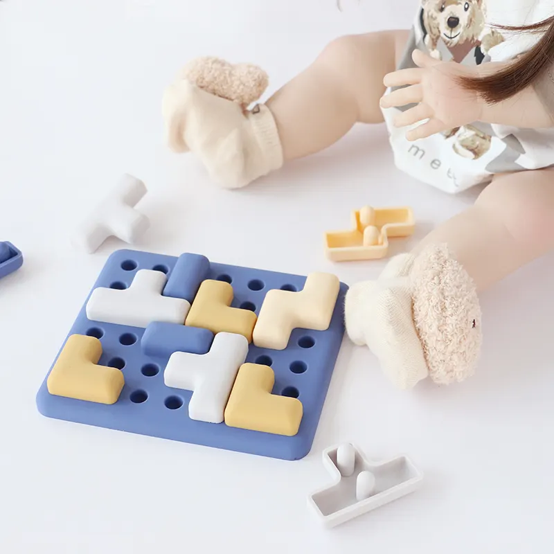Tetris Kinder Montessori-Lern-Puzzle frühe pädagogische Aktivität Brettspielzeug für Kind Jungen und Mädchen gestapeltes Kognitionspuzzle