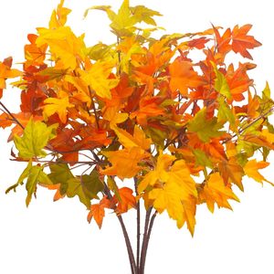 6 pezzi di <span class=keywords><strong>foglie</strong></span> artificiali autunnali 32 ''rami di <span class=keywords><strong>foglie</strong></span> autunnali <span class=keywords><strong>foglie</strong></span> di quercia Spray per la casa fattoria cucina ringraziamento - Product Image 3