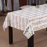 Nappe en PVC RNPT avec support en tissu et imprimé lignes fines pour tables à manger