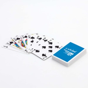 Nuevas cartas de juego personalizadas Acabado de lino 300gsm Núcleo gris Sublimación Naipe con caja delantera y trasera - Product Image 3