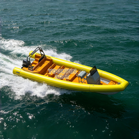 Bateau semi-rigide en aluminium 860 de 8,6 m avec tubulure gonflable Hypalon pour plongée, travaux, location et taxi fluvial