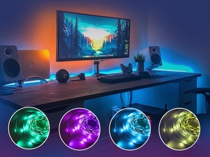 Juego de tiras de luz <span class=keywords><strong>LED</strong></span> <span class=keywords><strong>Bluetooth</strong></span> 5050RGB control remoto inteligente 44 teclas <span class=keywords><strong>Bluetooth</strong></span> 24VRGB luz ambiental - Product Image 5