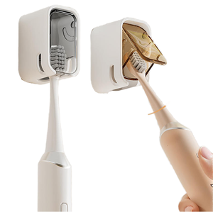 Hot Sale Eco-Friendly Modern Dust-Proof <b>Cover</b> Injection Technics Single-Tier Plastic Toothbrush Rack Waterproof Toothbrush - Product Image 1