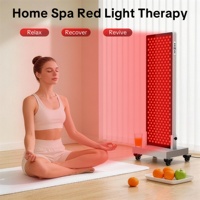 Panneau de luminothérapie rouge professionnel à 6 longueurs d'onde, design en alliage d'aluminium fin, luminothérapie rouge pour la réadaptation corporelle, la beauté