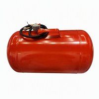 Réservoir d'air portable de 10 gallons, 135 PSI, 36,9 L, réservoir de stockage horizontal pour compresseur d'air avec manomètre, tuyau et poignée de transport