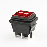 ON-OFF-ON 6 broches DPDT illuminé étanche IP65 interrupteur à bascule pour Offre Spéciale électrique