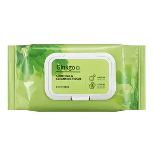 Online Wholesale Korean cosmetic CHARMZONE GINKGO SOOTHING AND CLEANSING TISSUE 70 SHEETS by Lotte Duty Free