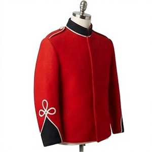Red <b>Woolen</b> Tactical Royal British Jacket Marching Band Uniform Tunic Formal Unisex OEM Service - Product Image 4