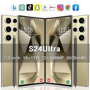 Nuovo stile Android 14 S24 ultra Smartphone HD Camera musica cellulare 7.3 pollici schermo gioco di gioco Era 5g fabbrica vendite dirette - Product Image 5