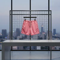 Pantalones Cortos Deportivos para Hombre, de Secado Rápido, Transpirables, de Poliéster y Nailon, con Cierre de Cordón, Cintura Media, Diseño Sólido, Tejido de Punto, para Natación