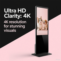 Affichage numérique d'intérieur Totem - Écran tactile 55 pouces avec SDK pour les magasins de détail et les centres commerciaux, signalisation et publicité