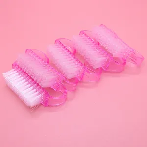 Brosse de nettoyage des ongles en forme de U, mini, transparente, en plastique, pour manucure, brosse à poils doux pour nettoyer la poussière des ongles, brosse à ongles pour nail art - Product Image 4