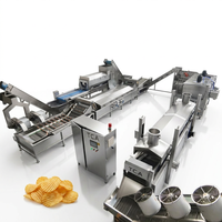 Compacte productielijn voor aardappelchips, ruimtebesparend ontwerp voor stedelijke snackfabrieken, hoge capaciteit, efficiënte verwerkingsunit