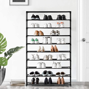 خزانة لتنظيم الأحذية تتسع إلى 50 زوجًا متينة ومستقرة حامل أحذية منزلي من البلاستيك لسهولة التجميع بسعة كبيرة - Product Image 3