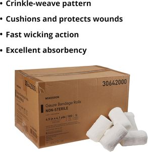 ผ้าพันแผลฉุกเฉินแบบพับ Z ผ้าก๊อซอัด 100% ผ้าฝ้าย ปลอดเชื้อ ผ่านการฆ่าเชื้อด้วยระบบสุญญากาศ ยี่ห้อ Kerlix สำหรับปฐมพยาบาล - Product Image 3